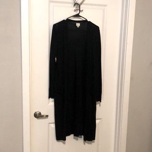 Black duster cardigan